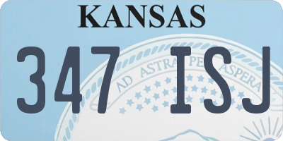 KS license plate 347ISJ