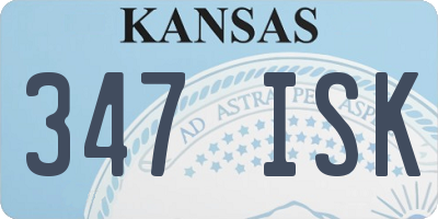 KS license plate 347ISK