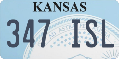 KS license plate 347ISL