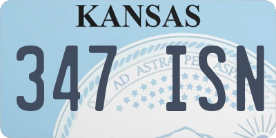 KS license plate 347ISN
