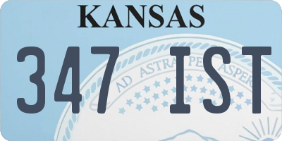 KS license plate 347IST