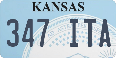 KS license plate 347ITA