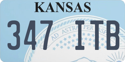 KS license plate 347ITB