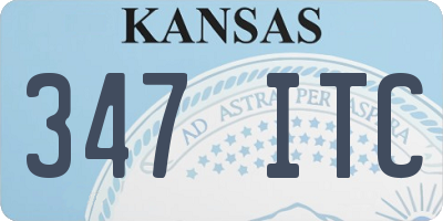 KS license plate 347ITC