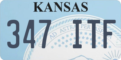 KS license plate 347ITF