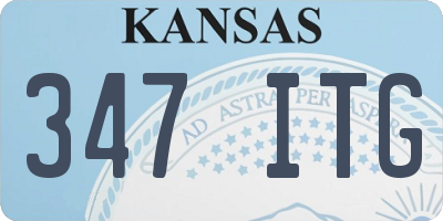 KS license plate 347ITG