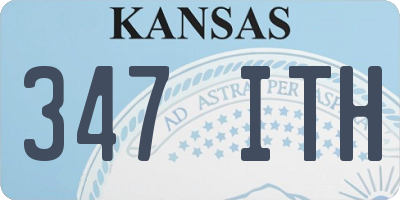 KS license plate 347ITH