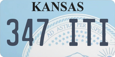 KS license plate 347ITI