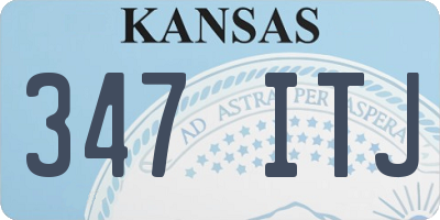 KS license plate 347ITJ