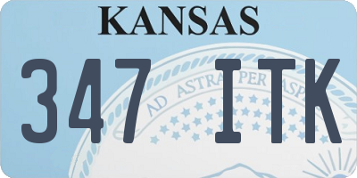 KS license plate 347ITK