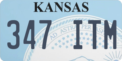 KS license plate 347ITM