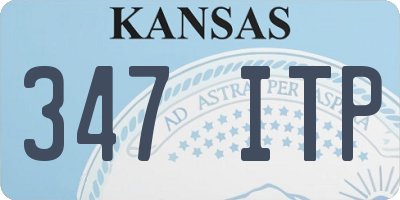 KS license plate 347ITP