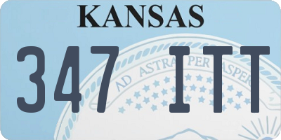 KS license plate 347ITT