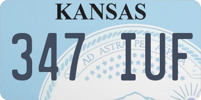 KS license plate 347IUF