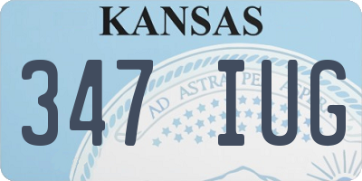 KS license plate 347IUG