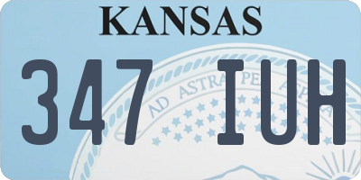 KS license plate 347IUH