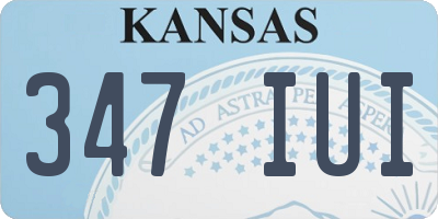 KS license plate 347IUI