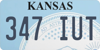 KS license plate 347IUT