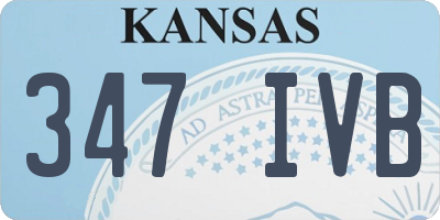 KS license plate 347IVB