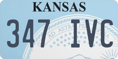 KS license plate 347IVC