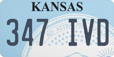 KS license plate 347IVD