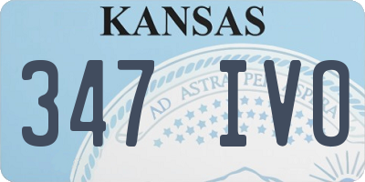 KS license plate 347IVO