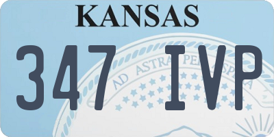 KS license plate 347IVP