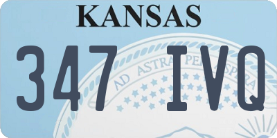 KS license plate 347IVQ