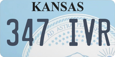 KS license plate 347IVR