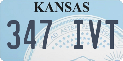 KS license plate 347IVT