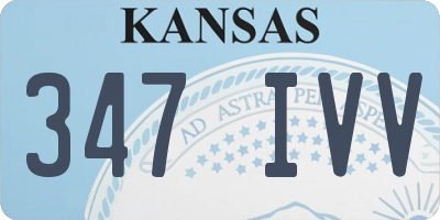 KS license plate 347IVV