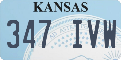 KS license plate 347IVW