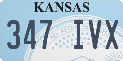 KS license plate 347IVX