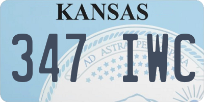 KS license plate 347IWC