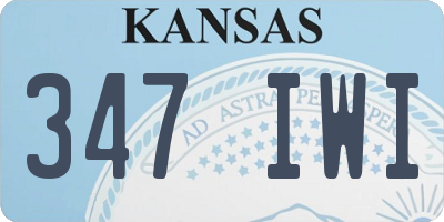 KS license plate 347IWI