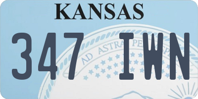 KS license plate 347IWN