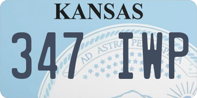 KS license plate 347IWP