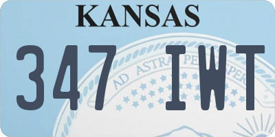 KS license plate 347IWT