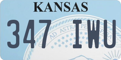 KS license plate 347IWU