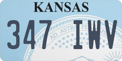 KS license plate 347IWV
