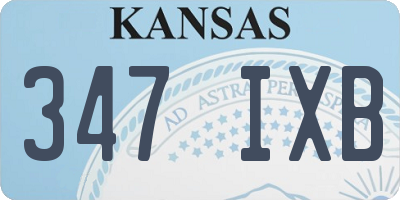 KS license plate 347IXB