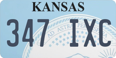 KS license plate 347IXC