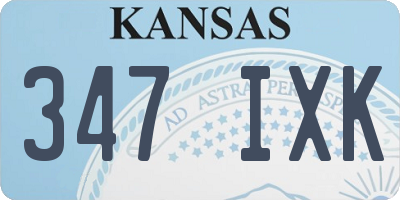 KS license plate 347IXK