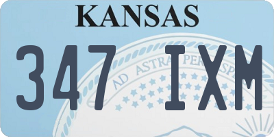 KS license plate 347IXM