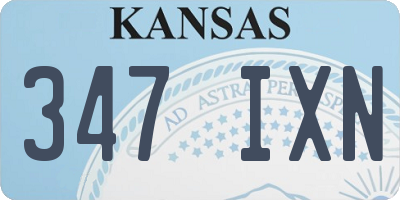 KS license plate 347IXN