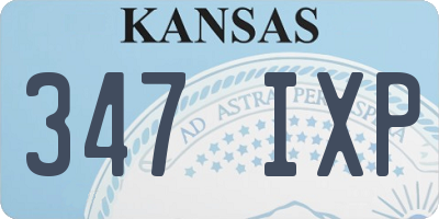 KS license plate 347IXP