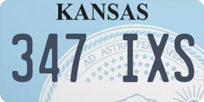 KS license plate 347IXS