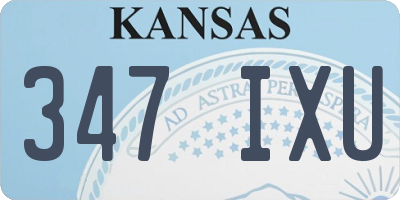 KS license plate 347IXU