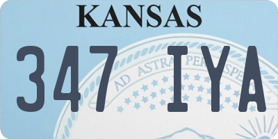 KS license plate 347IYA