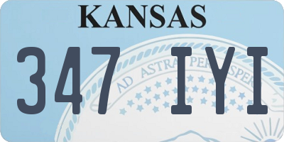 KS license plate 347IYI